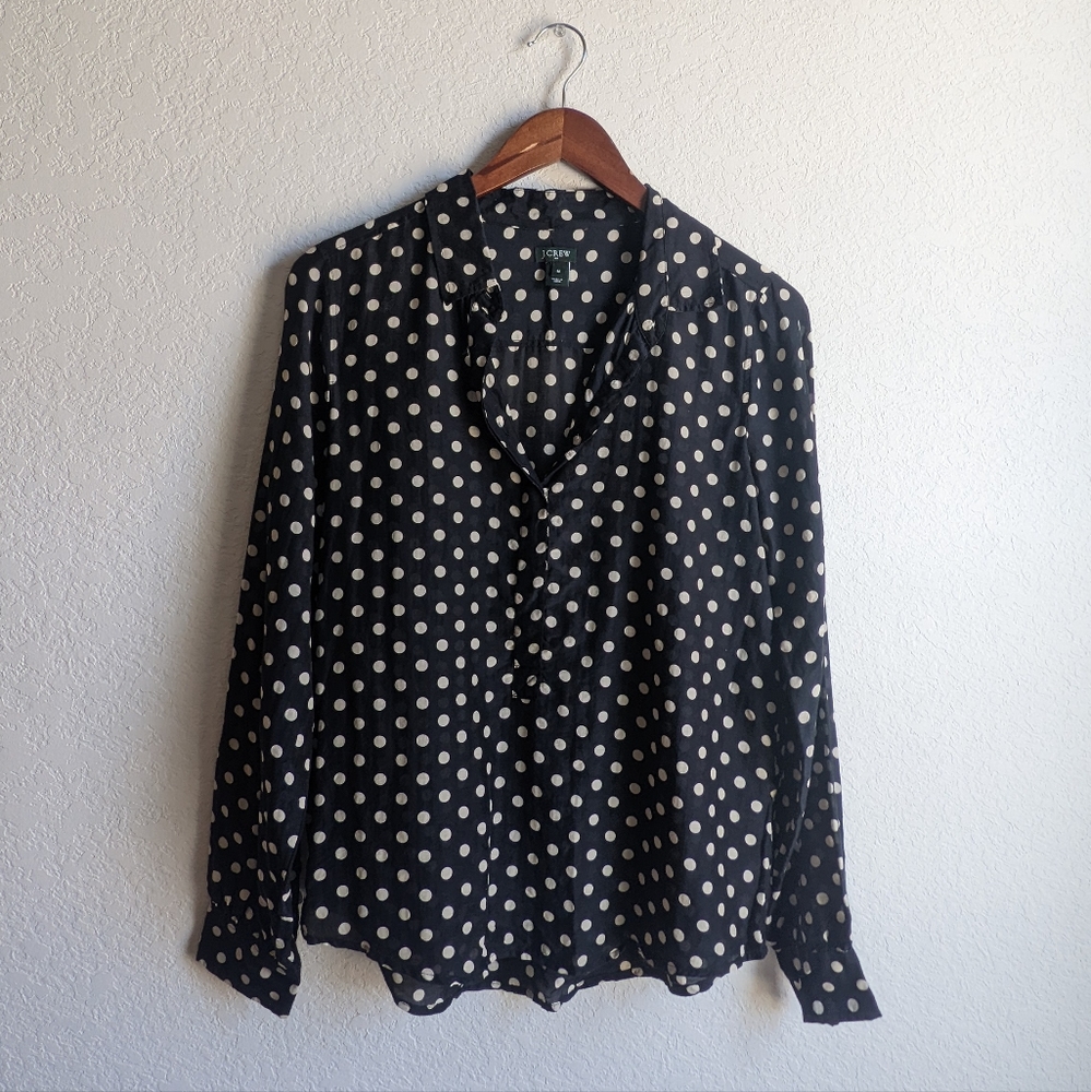 J Crew Polka Dot Blouse